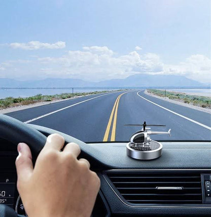 Solar-Powered Rotating Car Air Freshener (Airplane Design)