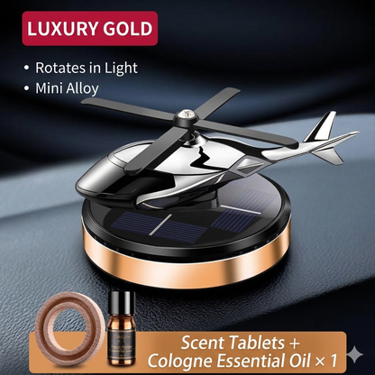 Solar-Powered Rotating Car Air Freshener (Airplane Design)