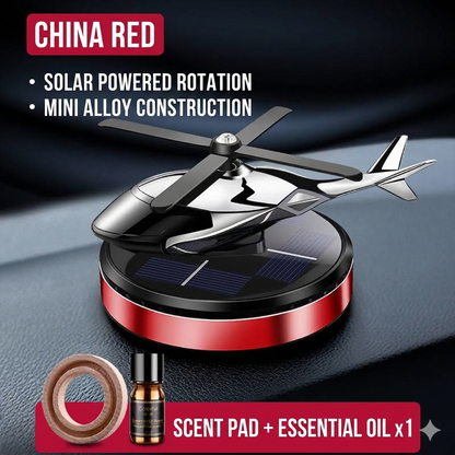 Solar-Powered Rotating Car Air Freshener (Airplane Design)