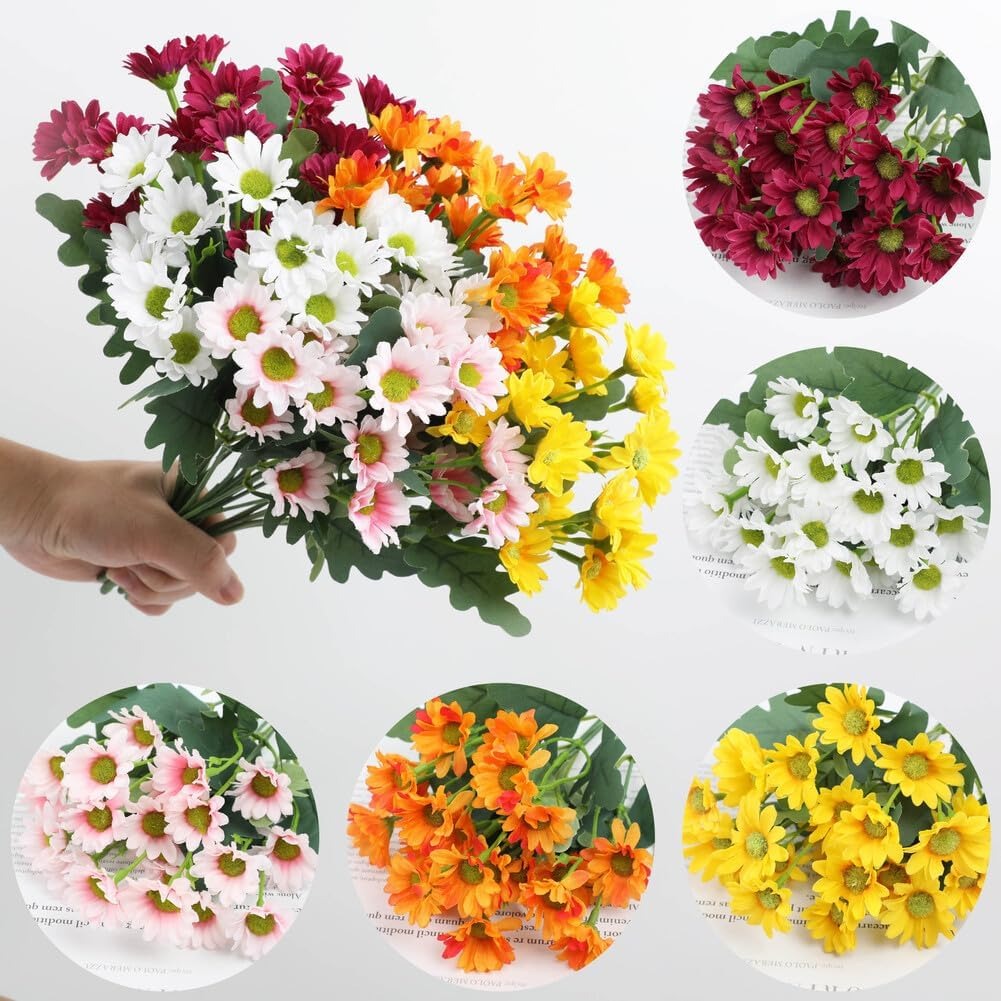 💐2026 Spring Hot Sale💥- Artificial Outdoor Sunset Mums Flowers - UV resistant, Waterproof, Windproof