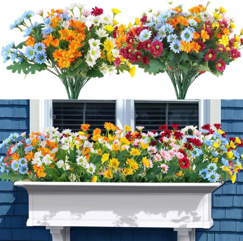 💐2026 Spring Hot Sale💥- Artificial Outdoor Sunset Mums Flowers - UV resistant, Waterproof, Windproof