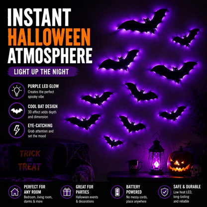 💥💥🦇Halloween 3D Lighted Bats