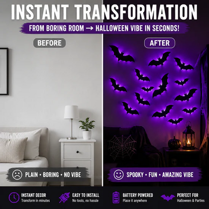 💥💥🦇Halloween 3D Lighted Bats