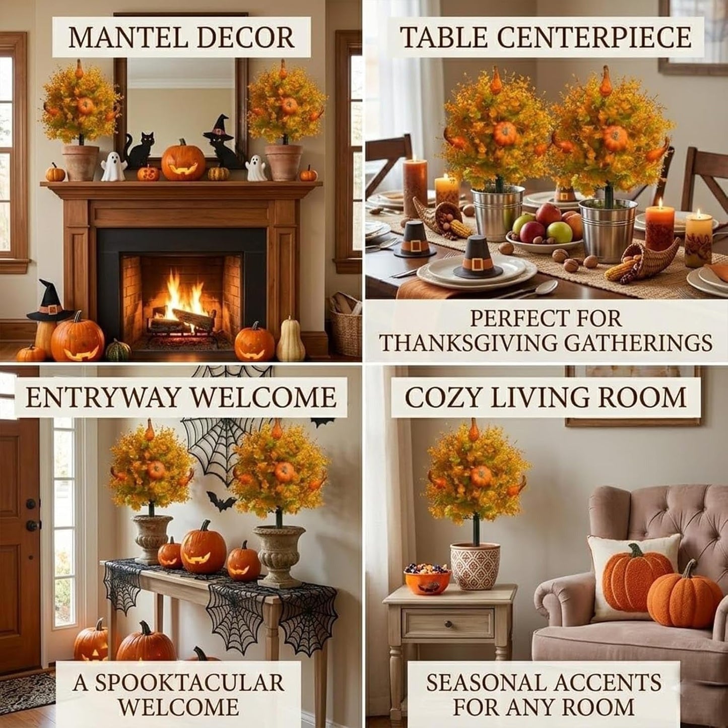 🔥Hot Sale 50% OFF🔥Halloween-themed artificial eucalyptus pumpkin floor tree for indoor and outdoor decoration