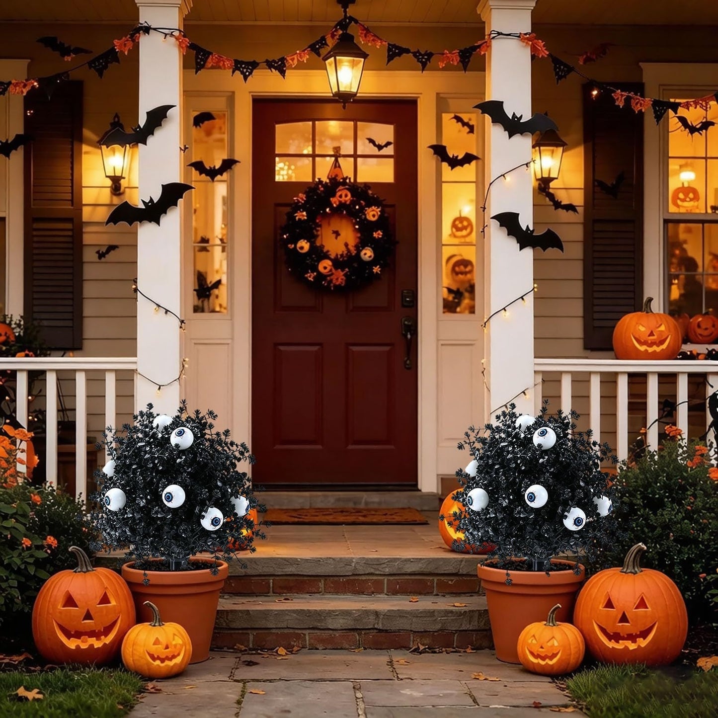 🔥Hot Sale 50% OFF🔥Halloween-themed artificial eucalyptus pumpkin floor tree for indoor and outdoor decoration