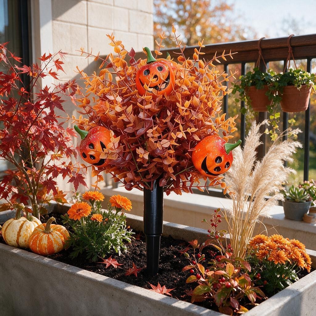 🔥Hot Sale 50% OFF🔥Halloween-themed artificial eucalyptus pumpkin floor tree for indoor and outdoor decoration
