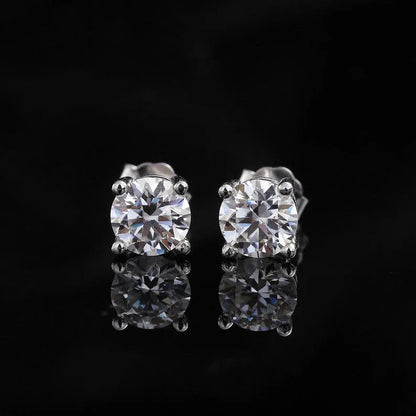 Classic 4-Prong Moissanite Earrings