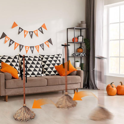 🔥Self-Moving Halloween Witch Broom: Motion-Activated Spooky Decor🔥