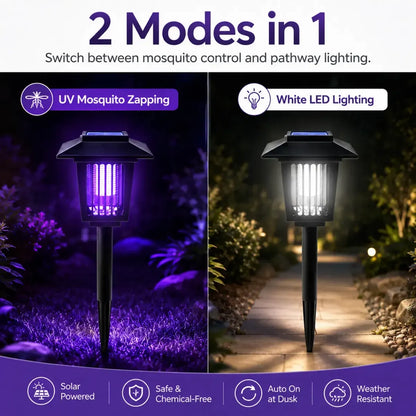 Solar-Powered Mosquito Killer Lamp-Outdoor Solar LED Mosquito Killer Garden Lamp