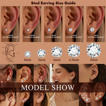 Classic 4-Prong Moissanite Earrings