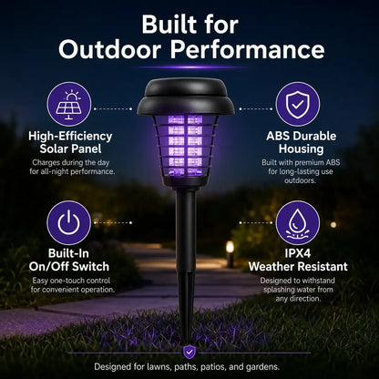 Solar-Powered Mosquito Killer Lamp-Outdoor Solar LED Mosquito Killer Garden Lamp
