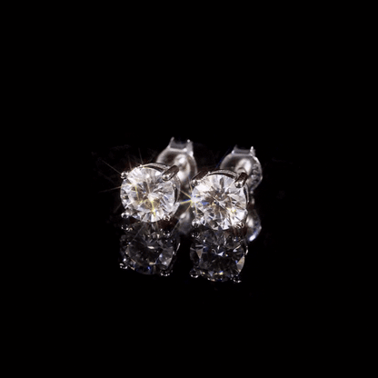 Classic 4-Prong Moissanite Earrings