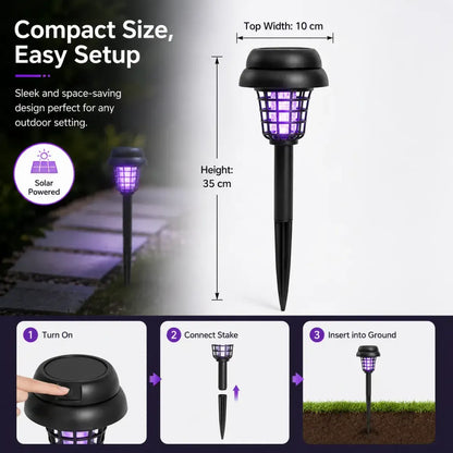 Solar-Powered Mosquito Killer Lamp-Outdoor Solar LED Mosquito Killer Garden Lamp