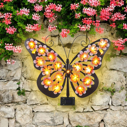 🔥Last Day 60% OFF🔥Solar Lights Outdoor Metal Butterfly Wall Decor