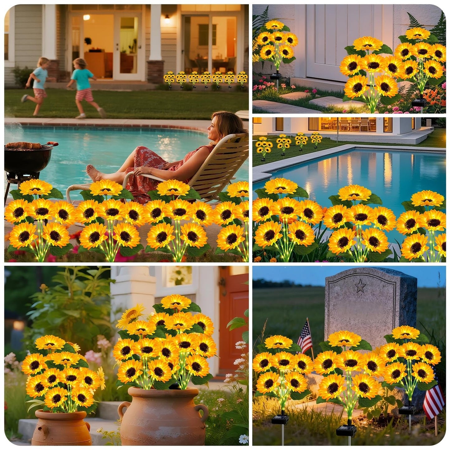 ⚡LAST DAY 50% OFF💡 Sunflower Solar Lights Outdoor Decor💡