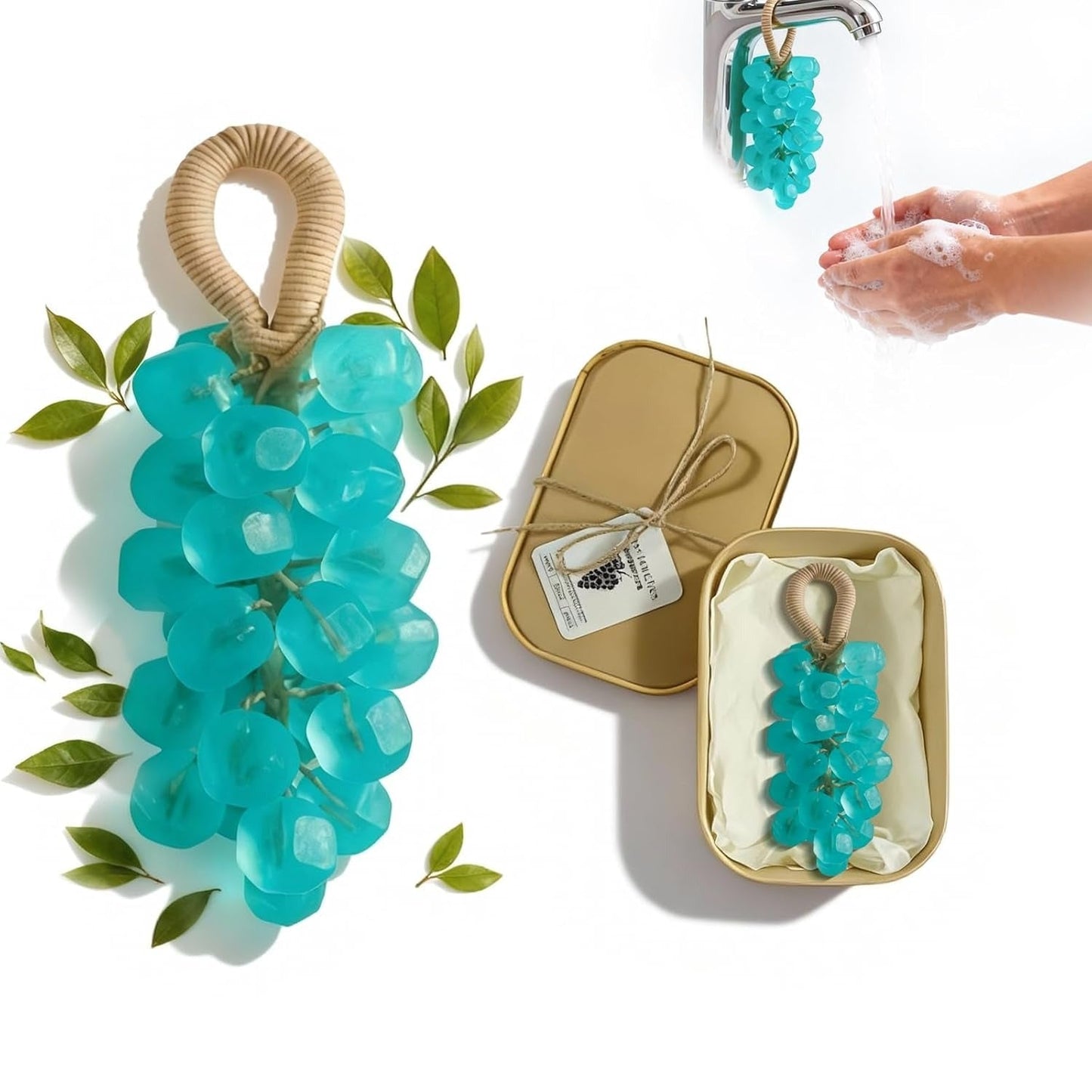 Personalized Original Handmade Crystal Grape Soap Gentle Cleansing Soap