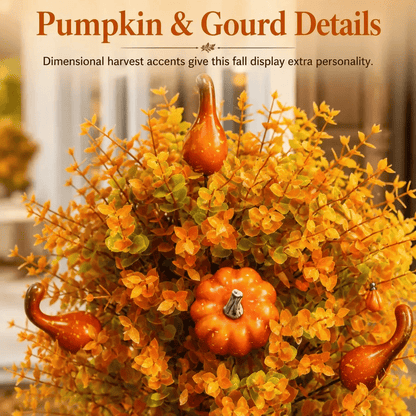 💥Limited Stock 49% OFF-🍂Artificial Fall Pumpkin Tree Stakes– 🧡Full, Lush & Fade-Resistant