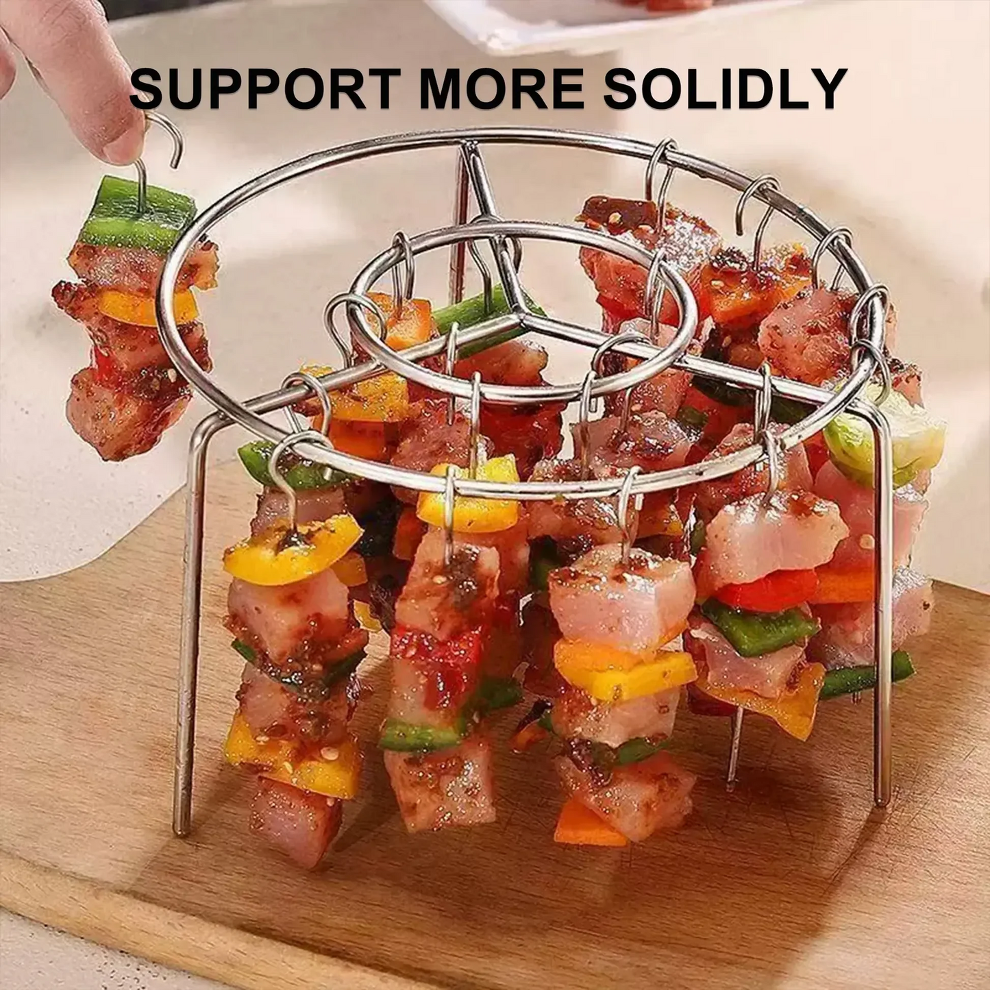 50% OFF!🔥Air Fryer Skewer Rack Set with 24 Skewers 🌭🍢Perfect Sync-Cooked BBQ&Air Fry Meals