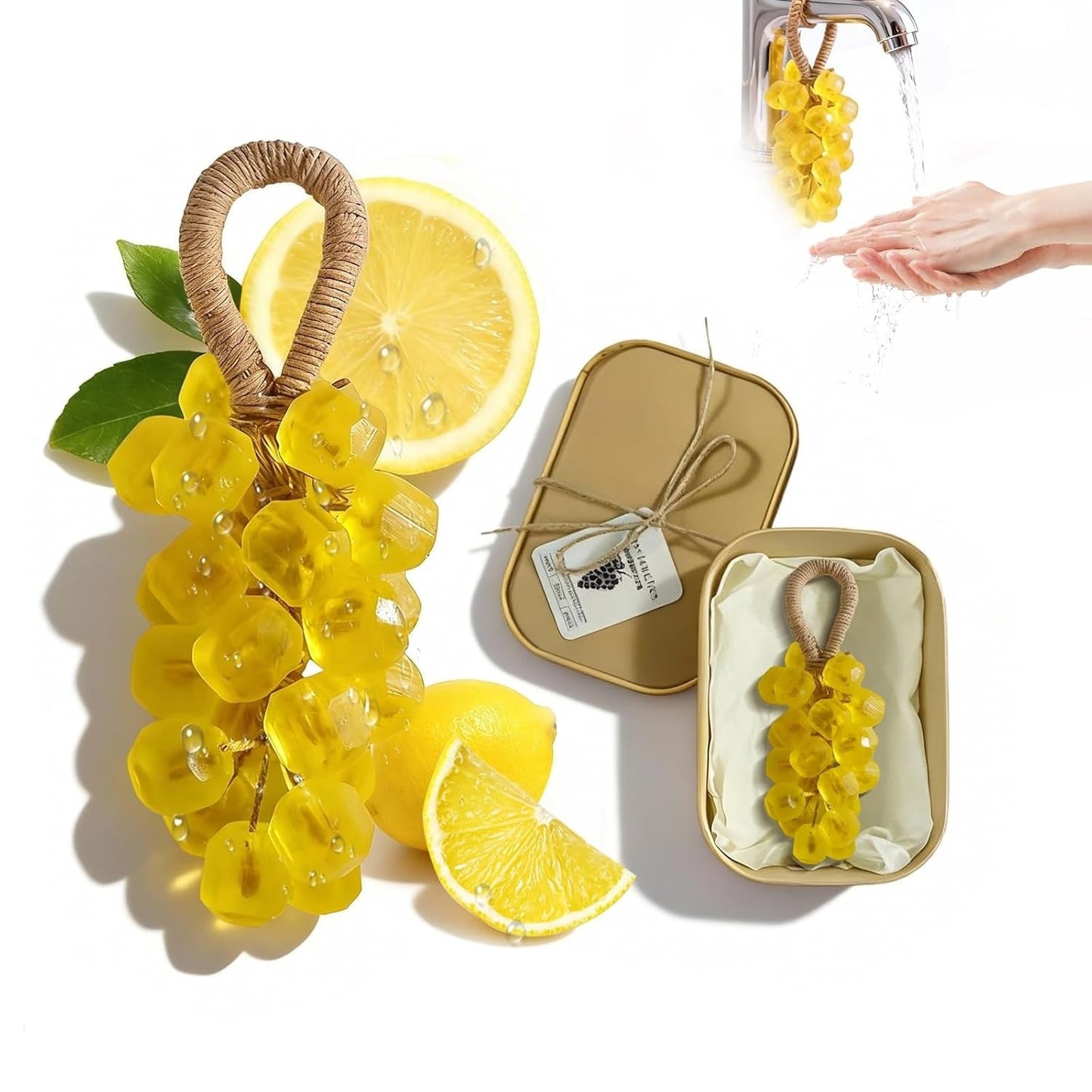Personalized Original Handmade Crystal Grape Soap Gentle Cleansing Soap