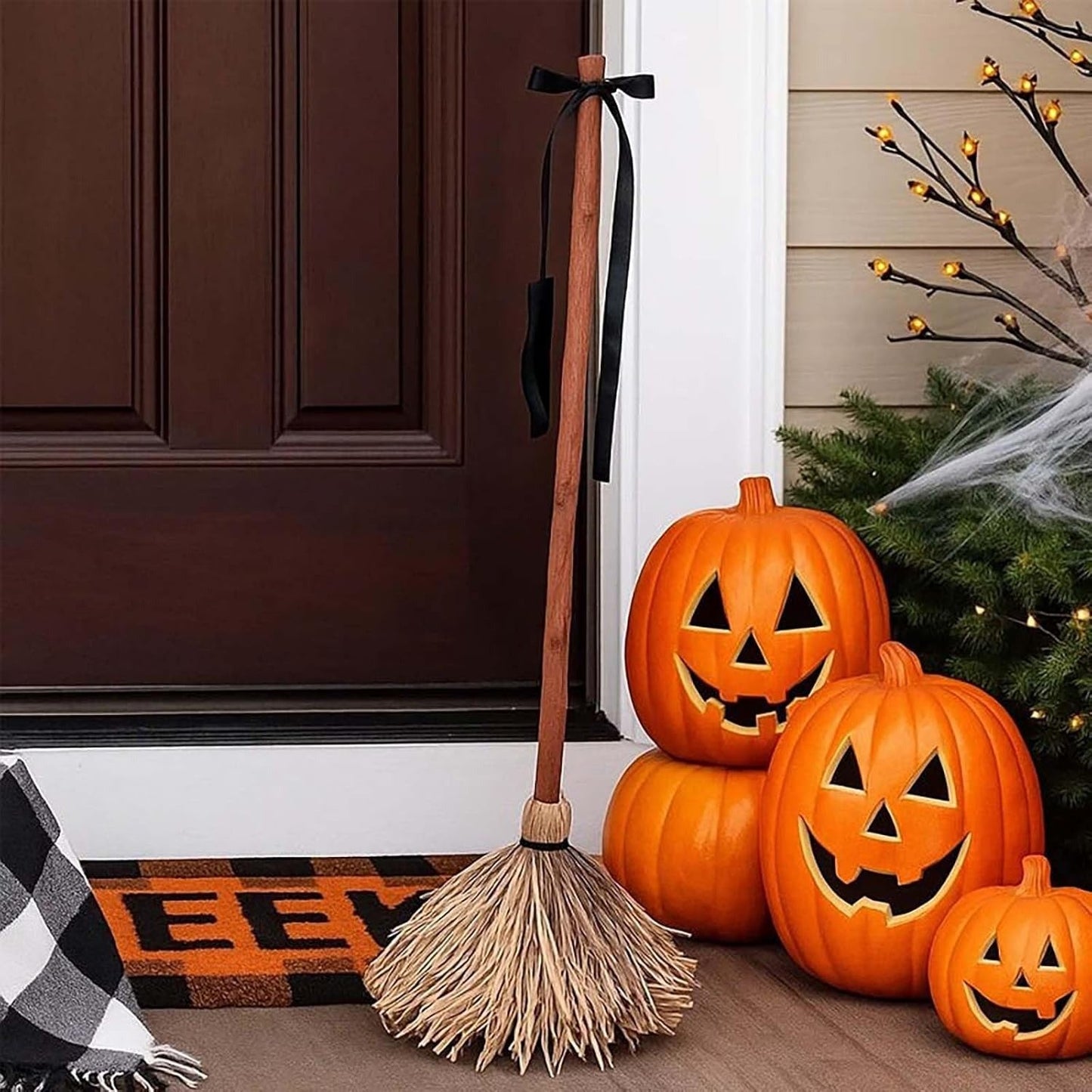🔥Self-Moving Halloween Witch Broom: Motion-Activated Spooky Decor🔥