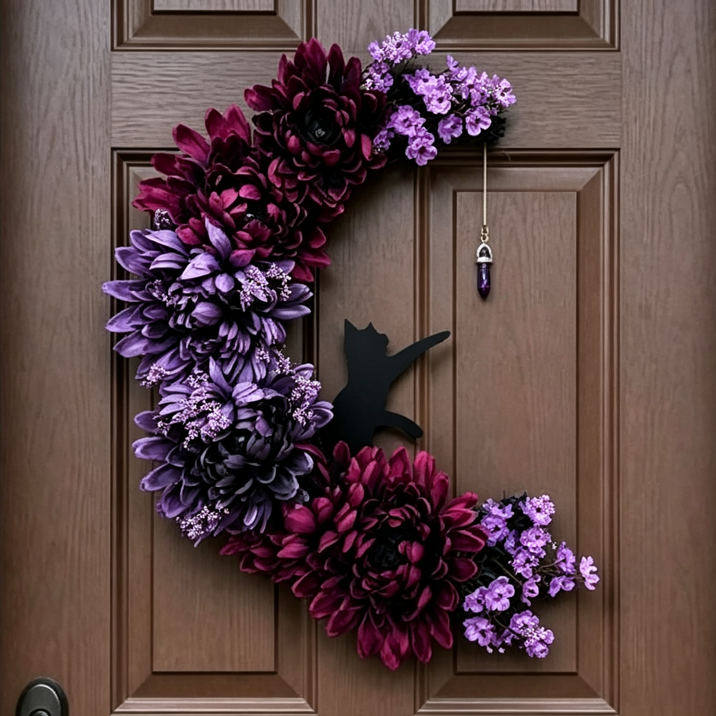 Handmade Halloween Cat Wreath
