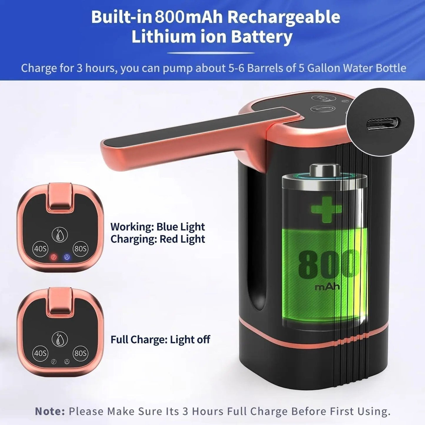 Foldable Portable Water Dispenser Pump