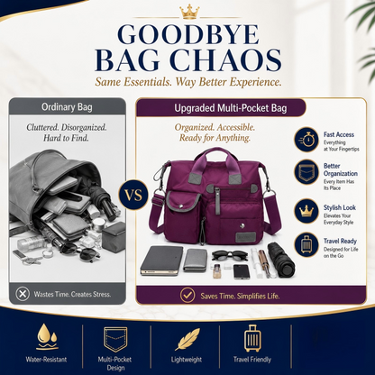 💞50K+ SOLD!👜Large Waterproof Tote Bag – Spacious main compartment, multiple pockets & 3 carrying ways. Lightweight Oxford fabric – perfect for work, shopping & travel! 💪✨