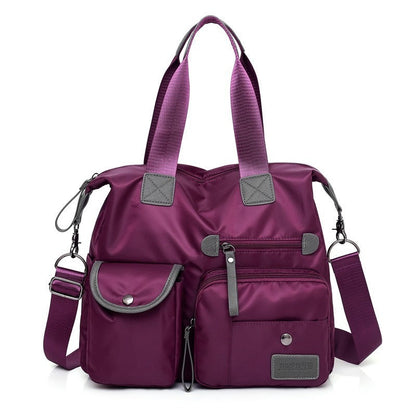 💞50K+ SOLD!👜Large Waterproof Tote Bag – Spacious main compartment, multiple pockets & 3 carrying ways. Lightweight Oxford fabric – perfect for work, shopping & travel! 💪✨