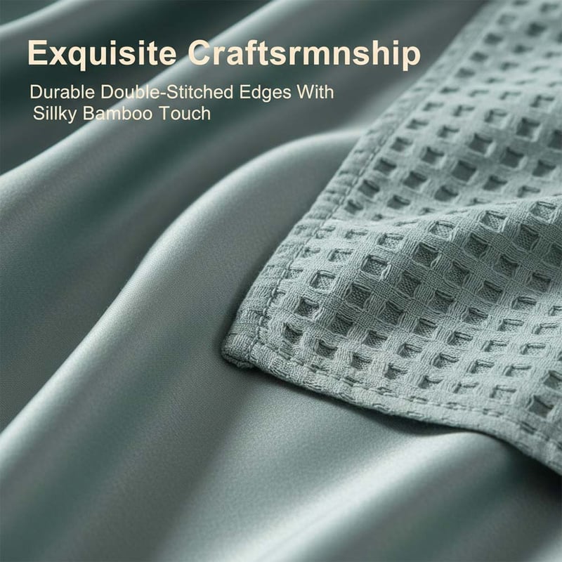 Premium Bamboo-Cotton Waffle Weave Blanket