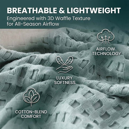 Premium Bamboo-Cotton Waffle Weave Blanket