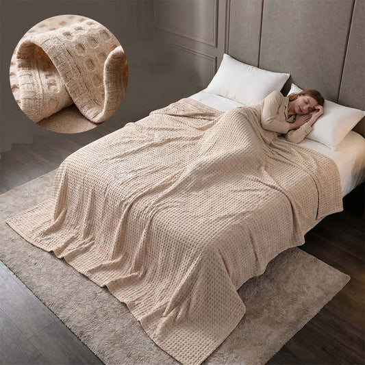 Premium Bamboo-Cotton Waffle Weave Blanket