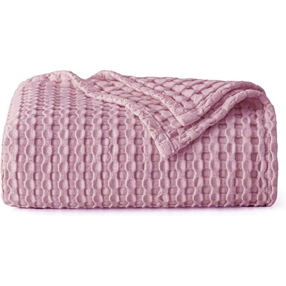 Premium Bamboo-Cotton Waffle Weave Blanket